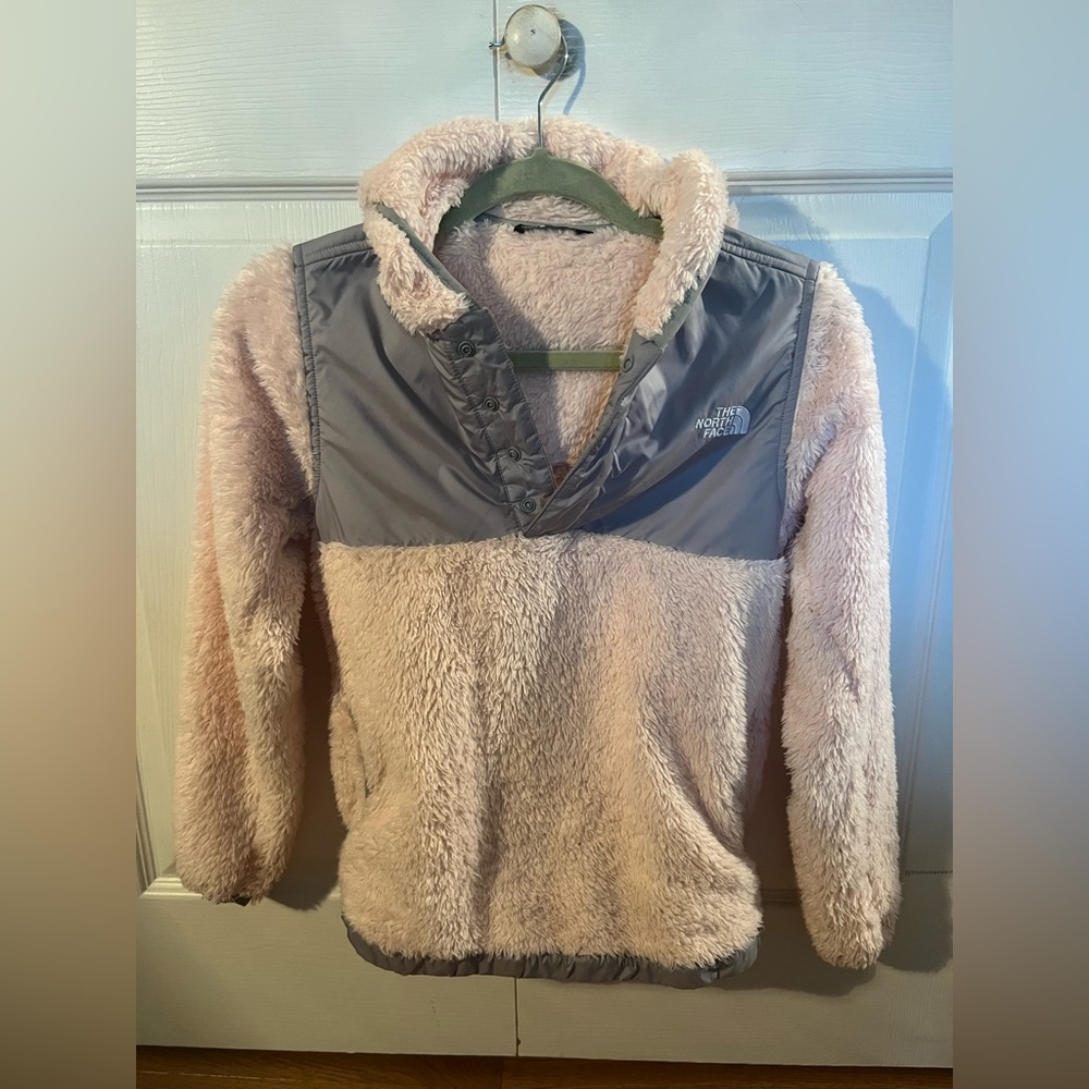 Kids The North Face pullover fleece pink size medium 10/12